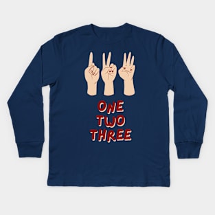 One Two Three Kids Long Sleeve T-Shirt